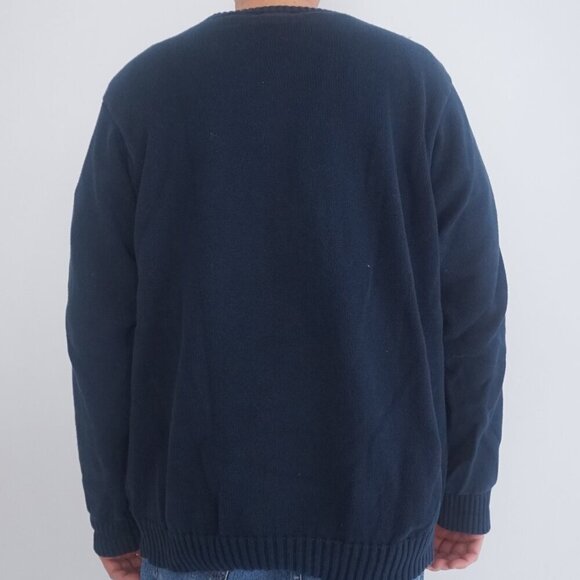 Vintage '90S Izod Argyle Pattern 100% Cotton Knit Crewneck Sweater XL - Picture 2 of 9